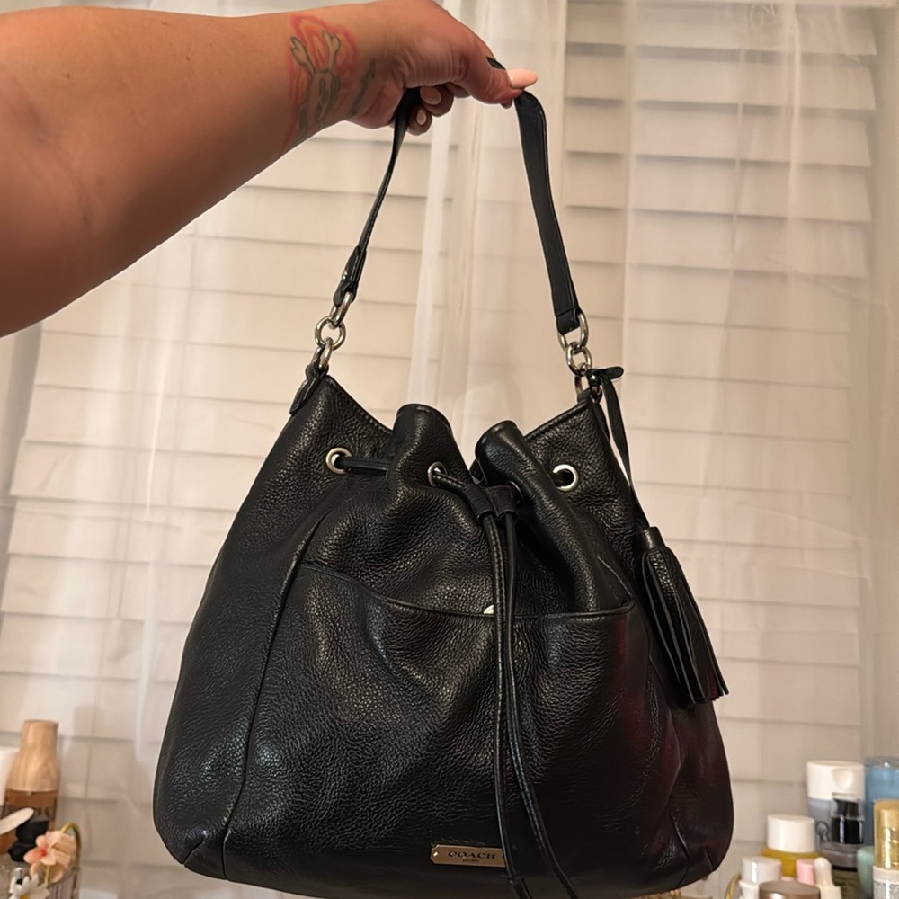 Coach Black Drawstring Bag